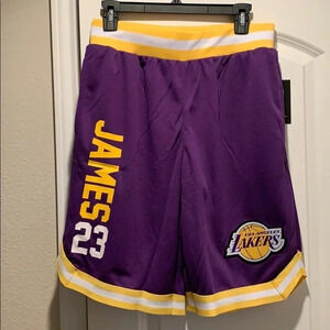 LeBron James 23 NBA LA Lakers Shorts Small NWT